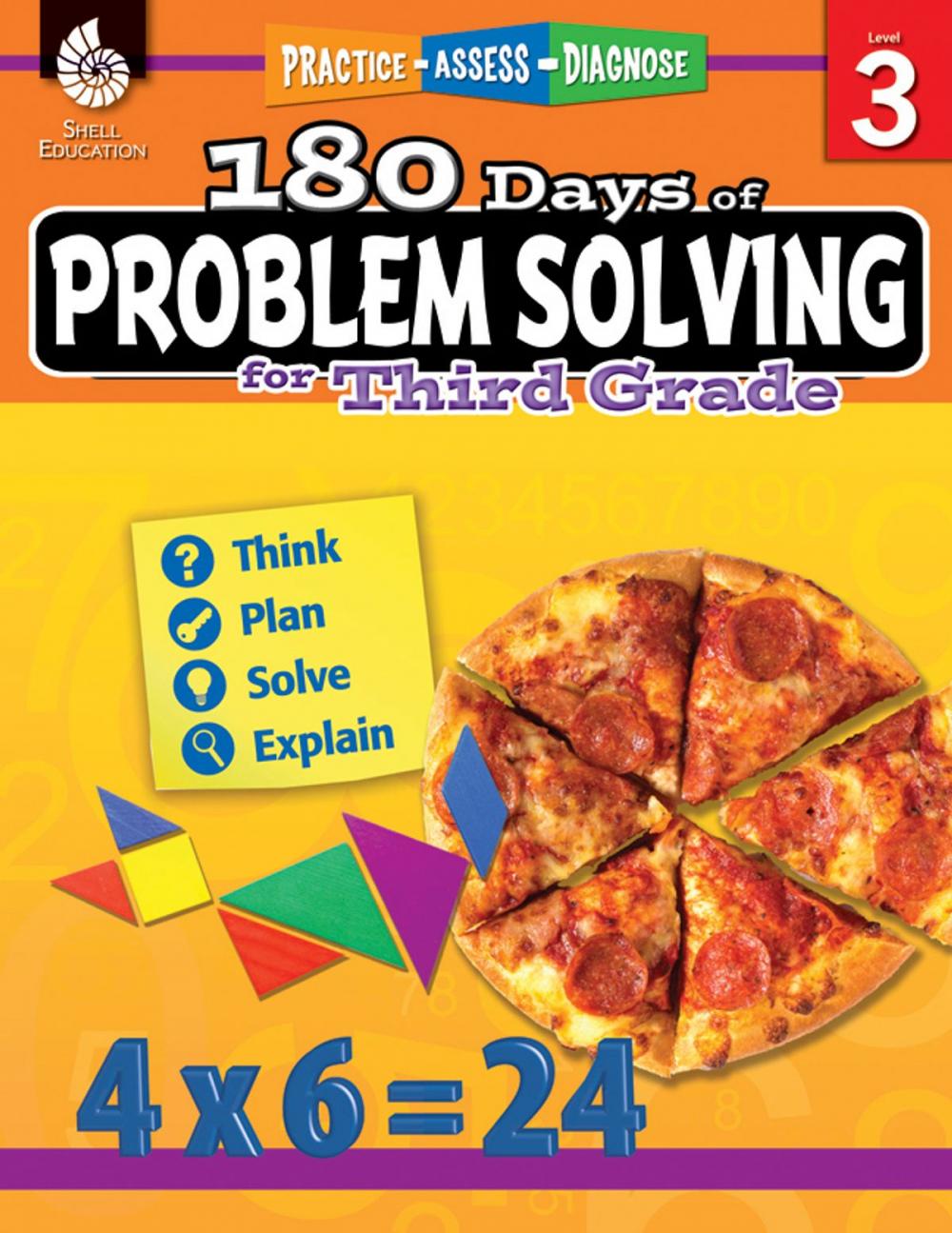 Big bigCover of 180 Days of Problem Solving for Third Grade: Practice, Assess, Diagnose