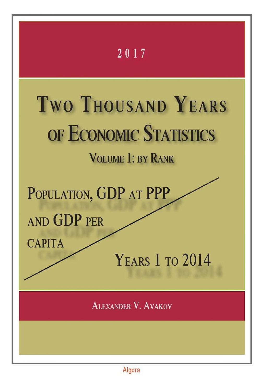 Big bigCover of Two Thousand Years of Economic Statistics, Years 1-2014, Vol. 1, by Rank