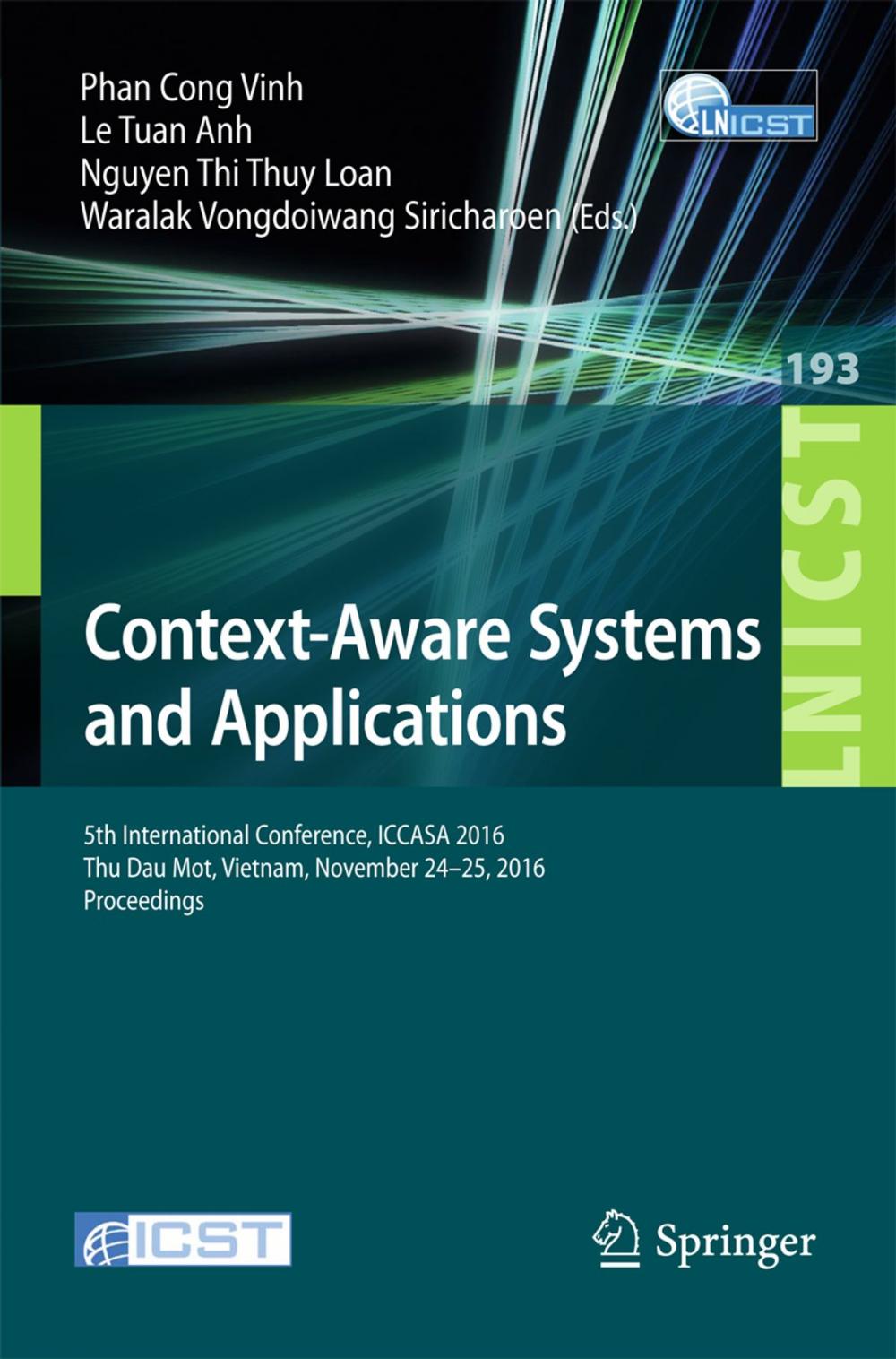 Big bigCover of Context-Aware Systems and Applications