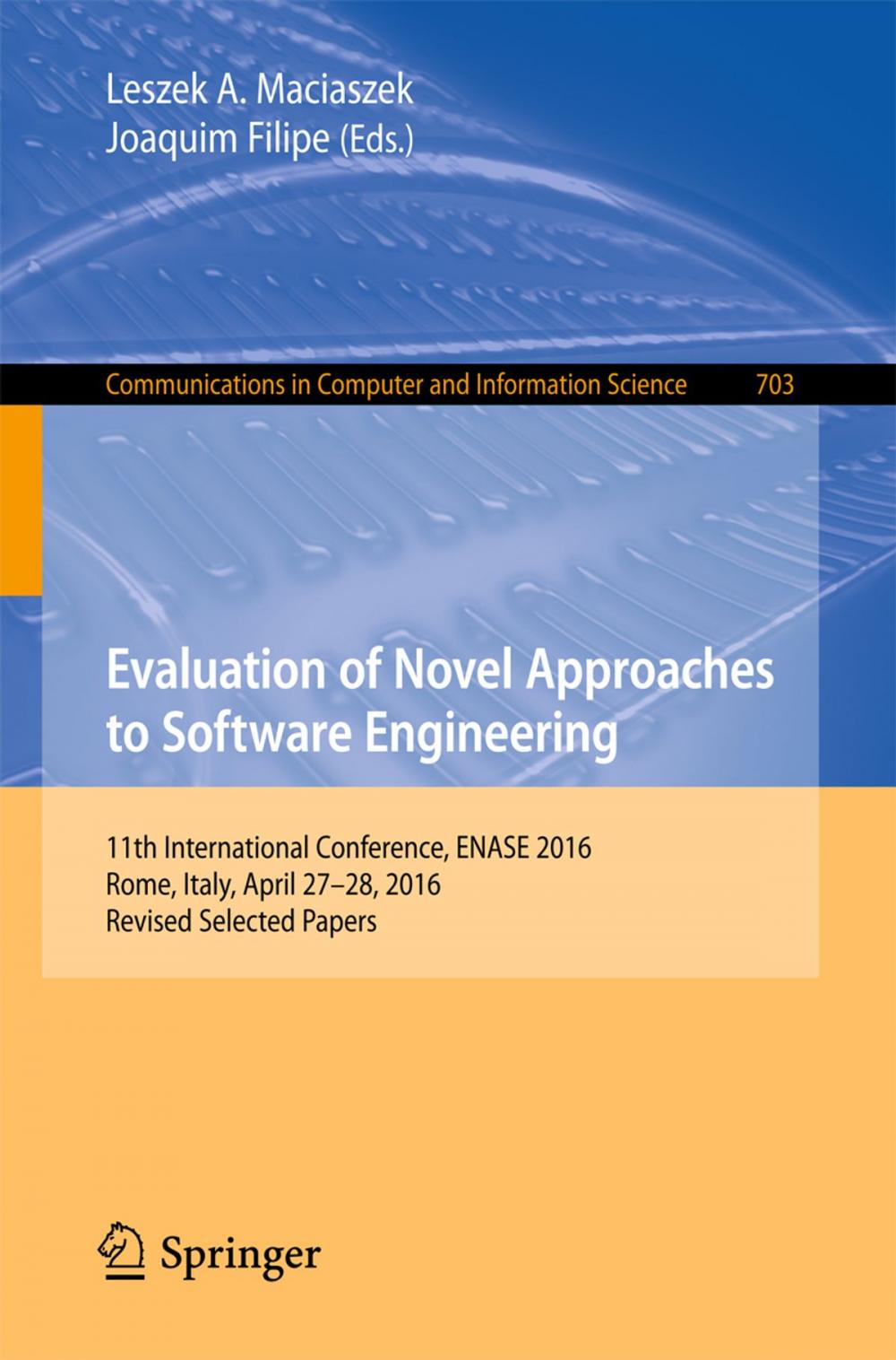 Big bigCover of Evaluation of Novel Approaches to Software Engineering