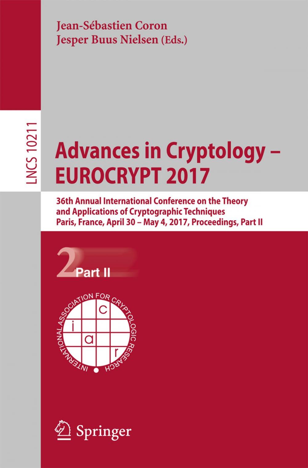 Big bigCover of Advances in Cryptology – EUROCRYPT 2017