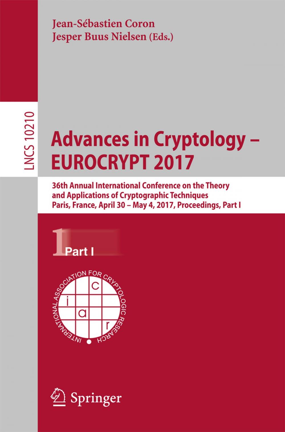 Big bigCover of Advances in Cryptology – EUROCRYPT 2017