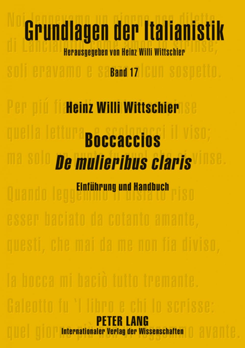 Big bigCover of Boccaccios «De mulieribus claris»