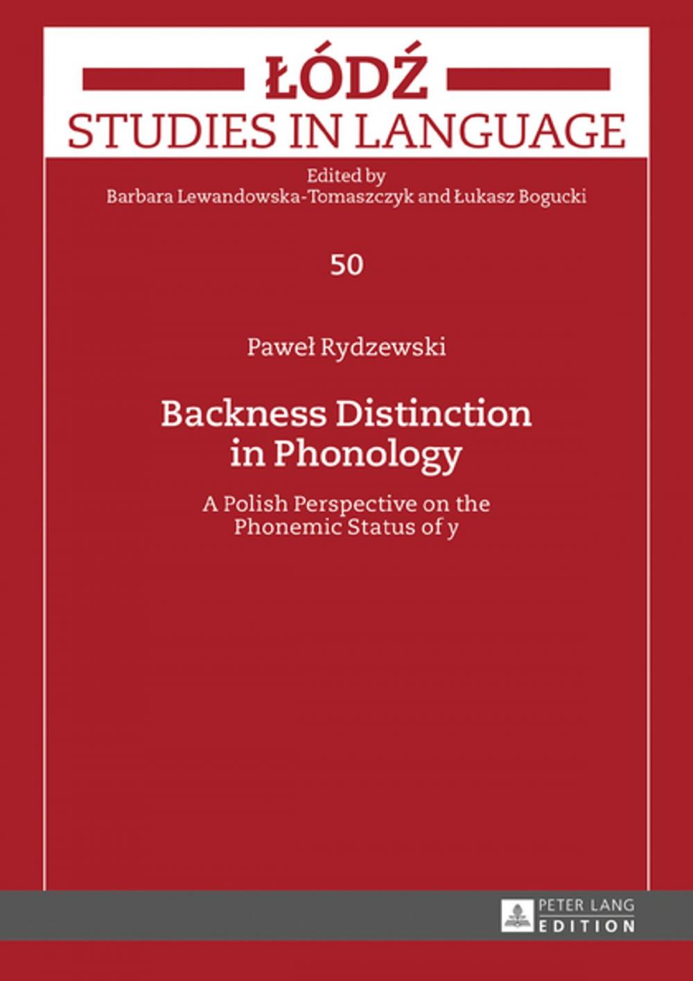 Big bigCover of Backness Distinction in Phonology