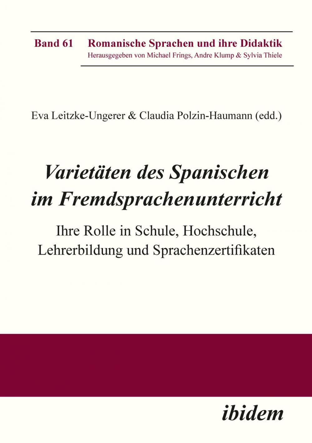 Big bigCover of Varietäten des Spanischen im Fremdsprachenunterricht