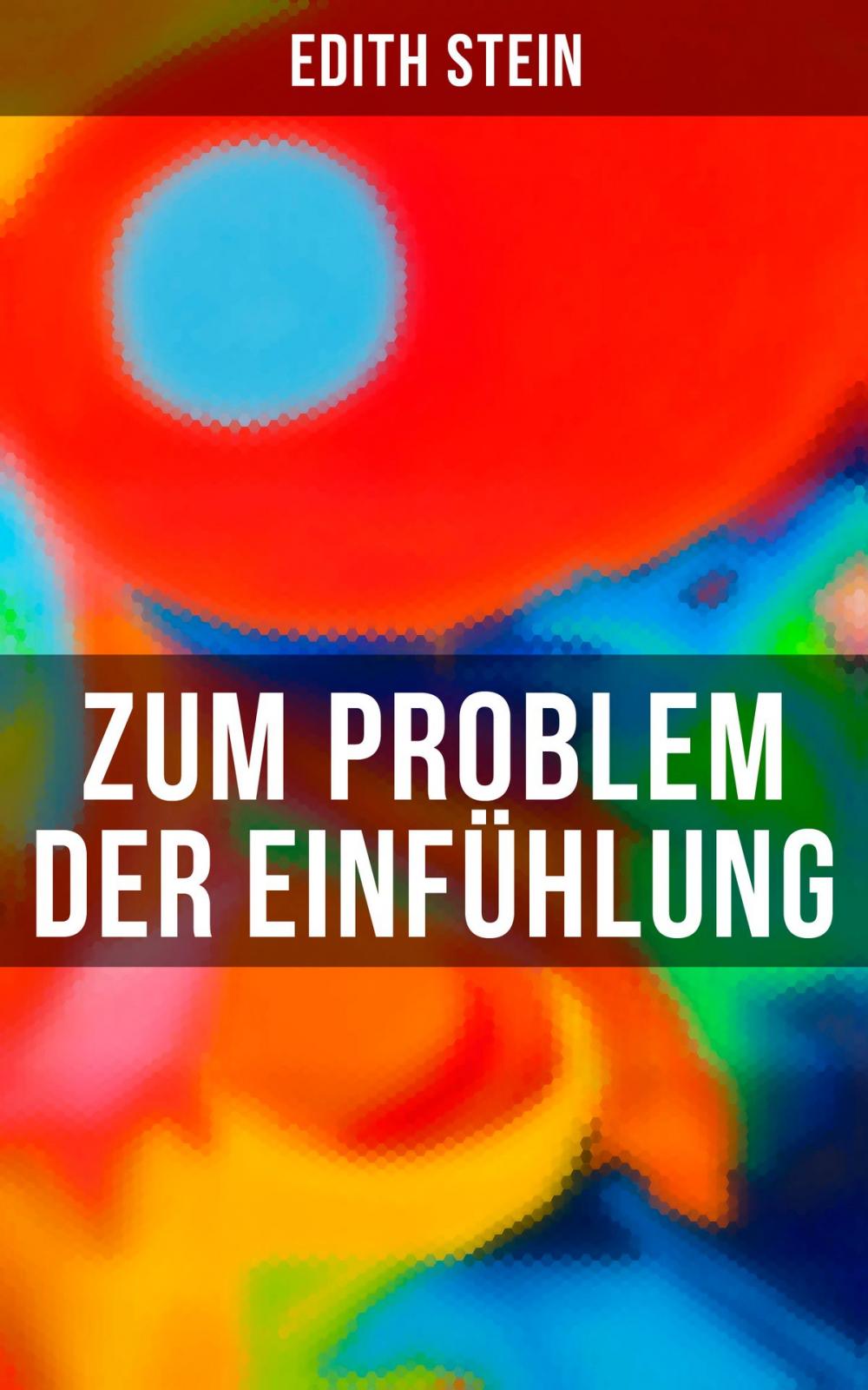 Big bigCover of Zum Problem der Einfühlung