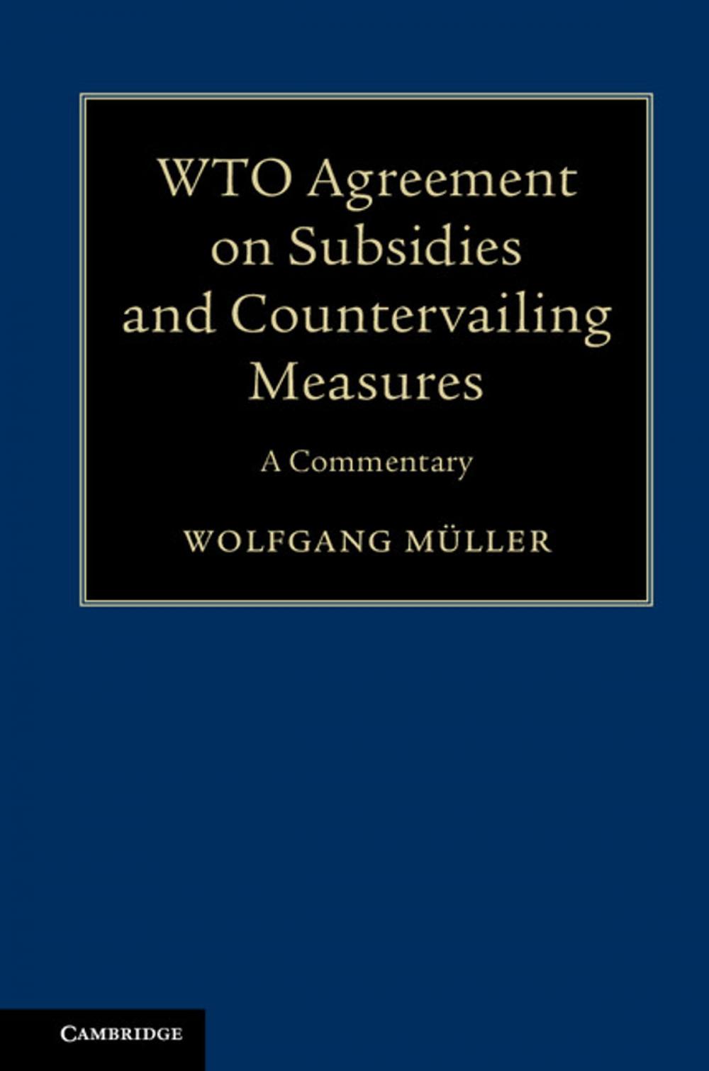 Big bigCover of WTO Agreement on Subsidies and Countervailing Measures