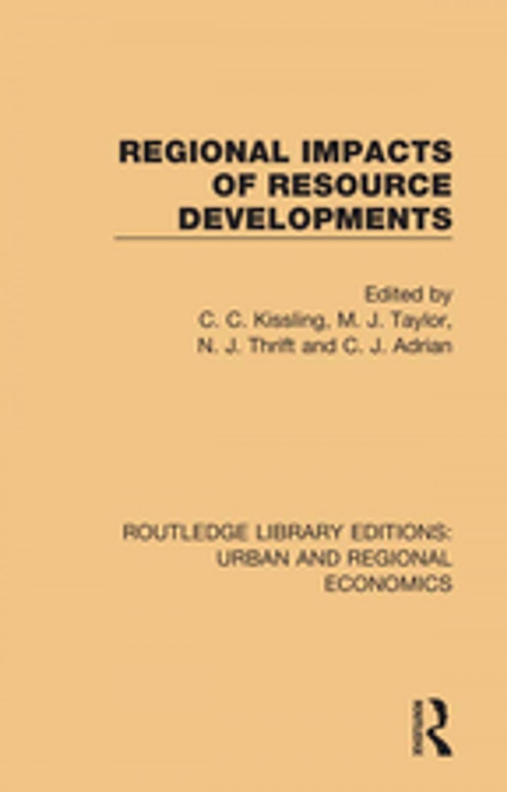 Big bigCover of Regional Impacts of Resource Developments