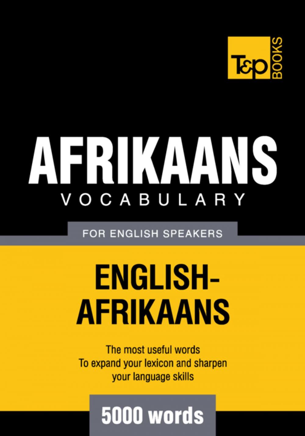 Big bigCover of Afrikaans vocabulary for English speakers - 5000 words