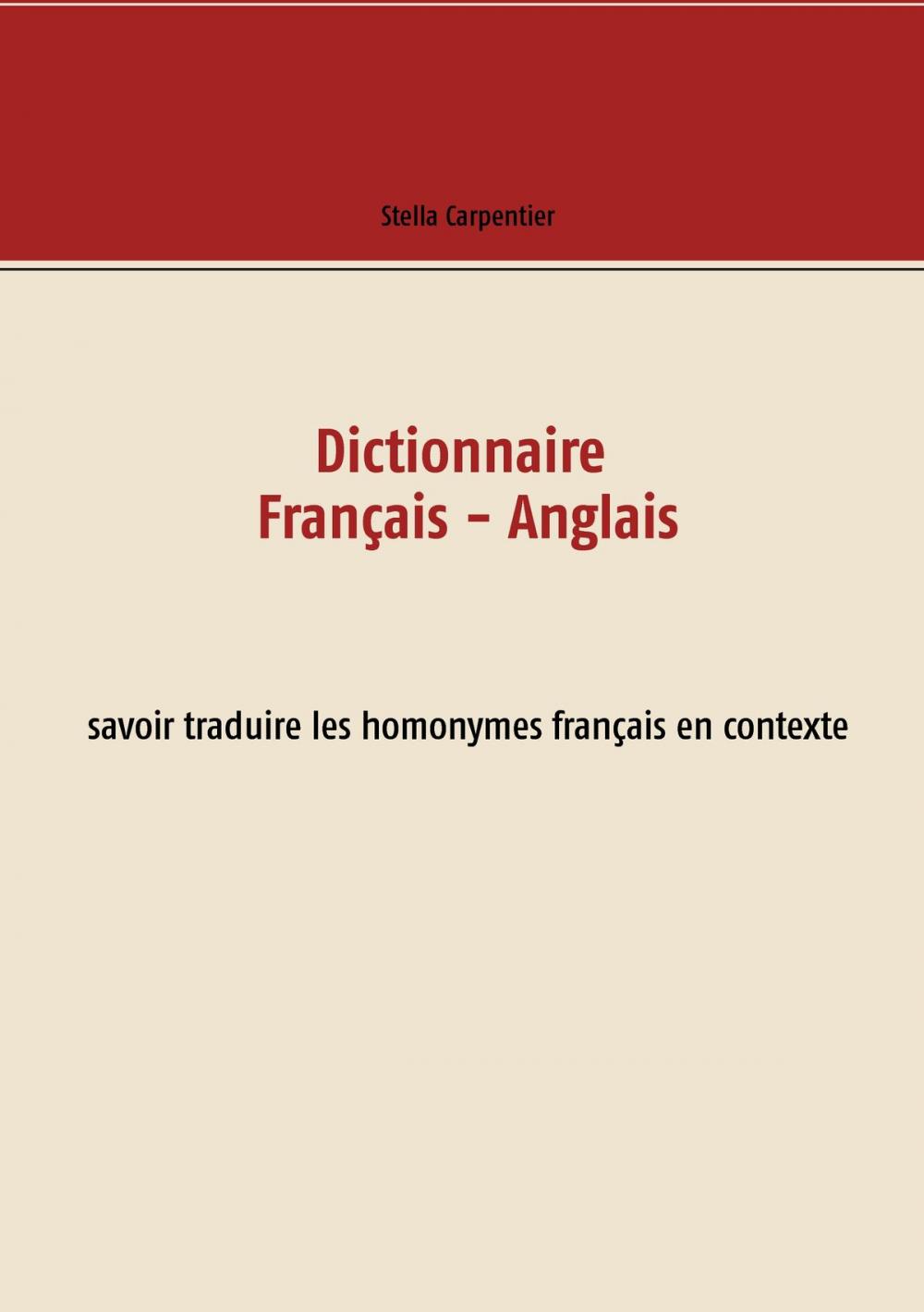 Big bigCover of Dictionnaire Français - Anglais