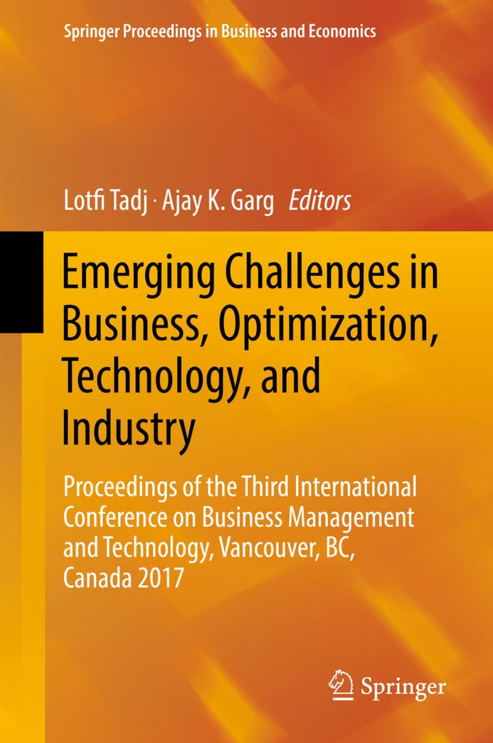 Big bigCover of Emerging Challenges in Business, Optimization, Technology, and Industry