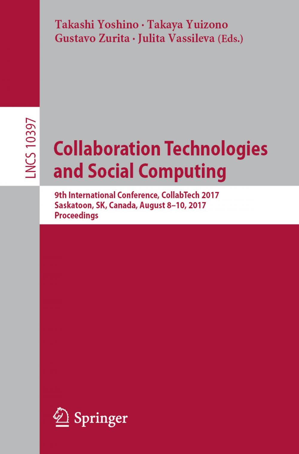 Big bigCover of Collaboration Technologies and Social Computing