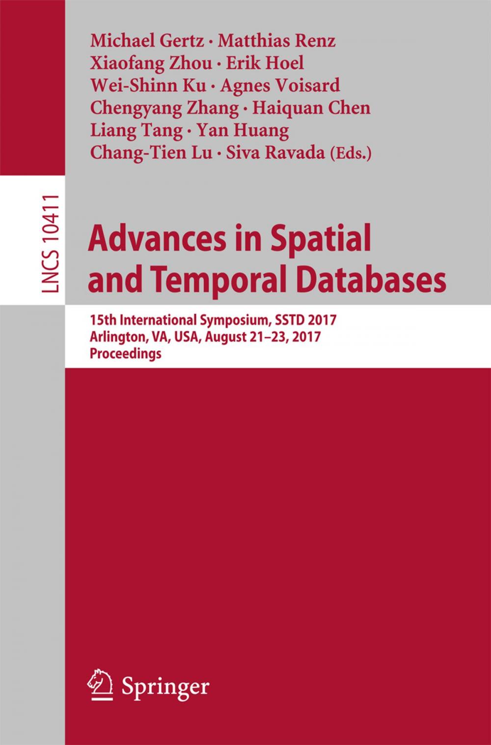 Big bigCover of Advances in Spatial and Temporal Databases