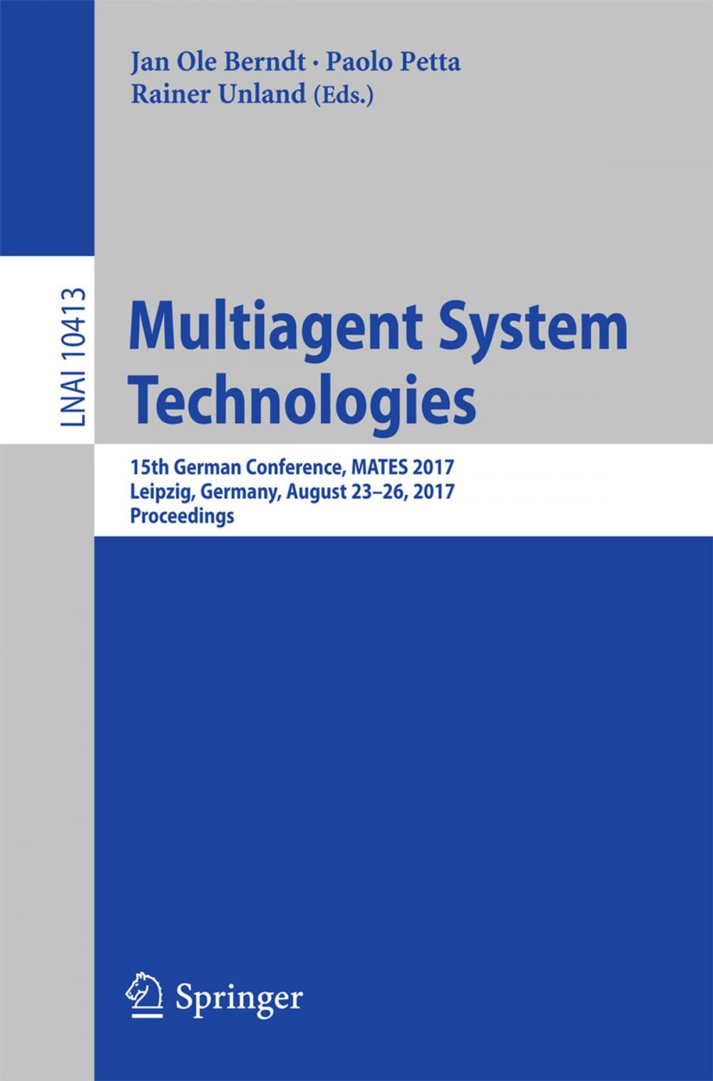 Big bigCover of Multiagent System Technologies