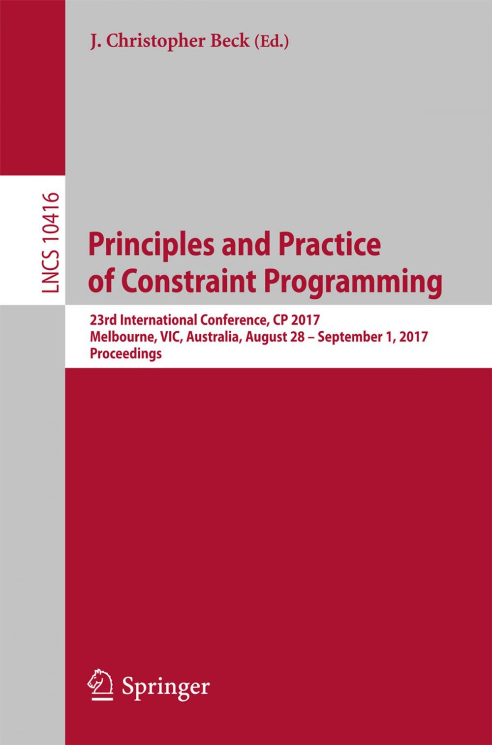 Big bigCover of Principles and Practice of Constraint Programming