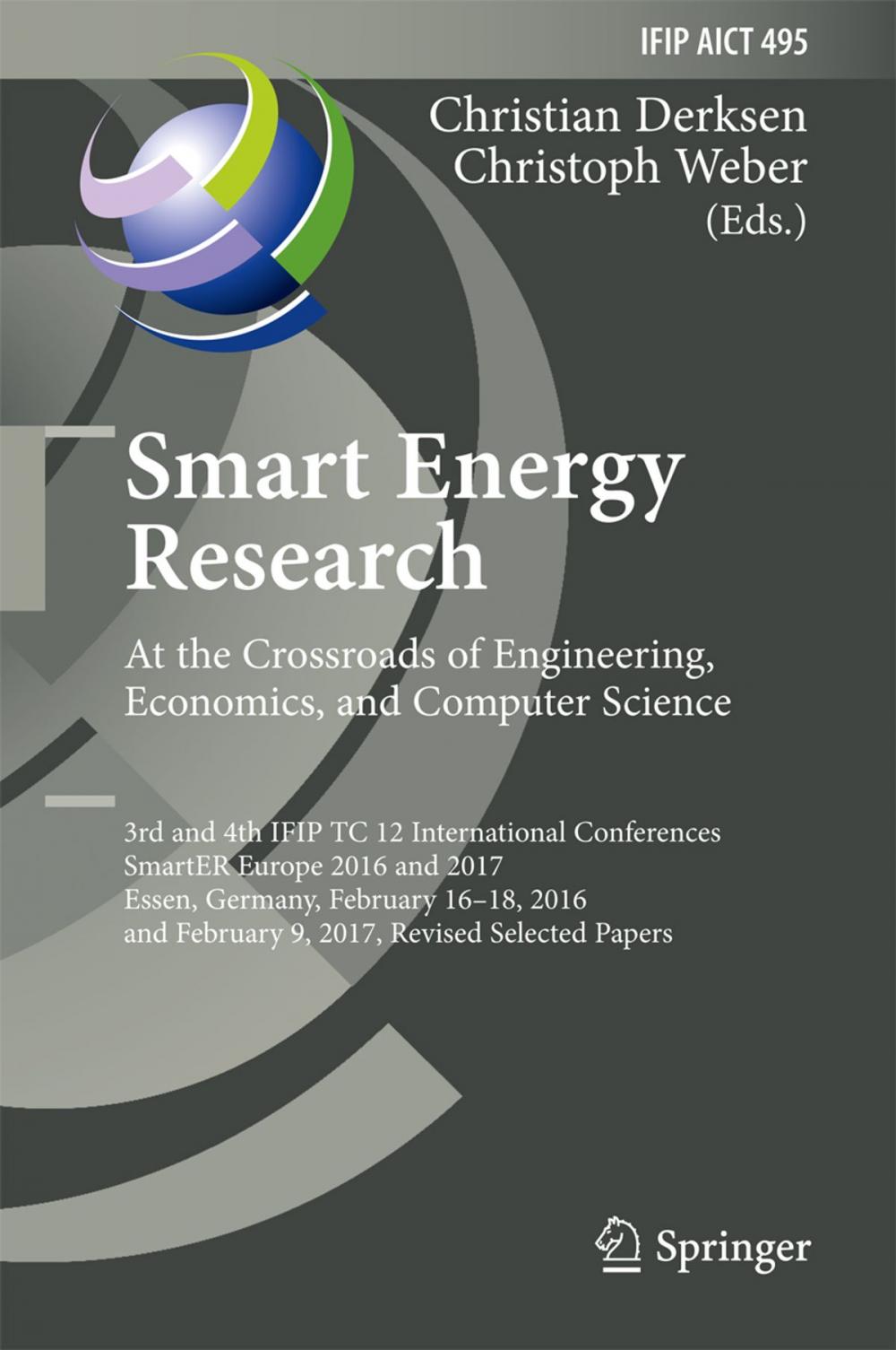 Big bigCover of Smart Energy Research. At the Crossroads of Engineering, Economics, and Computer Science