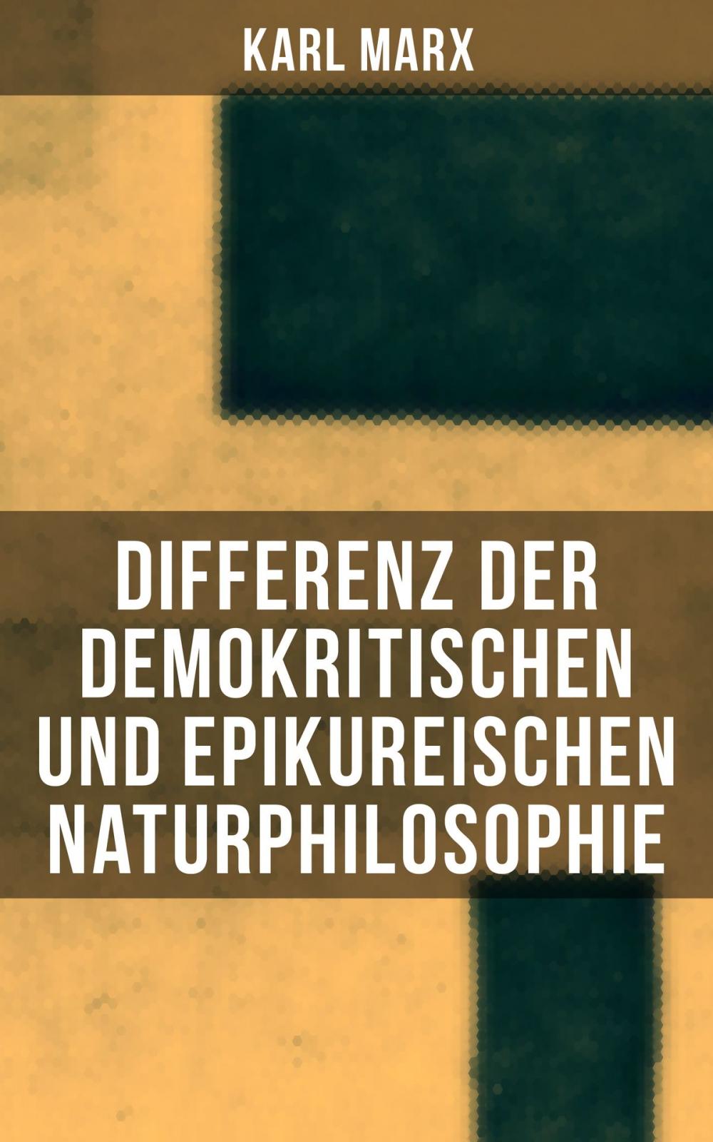 Big bigCover of Differenz der demokritischen und epikureischen Naturphilosophie