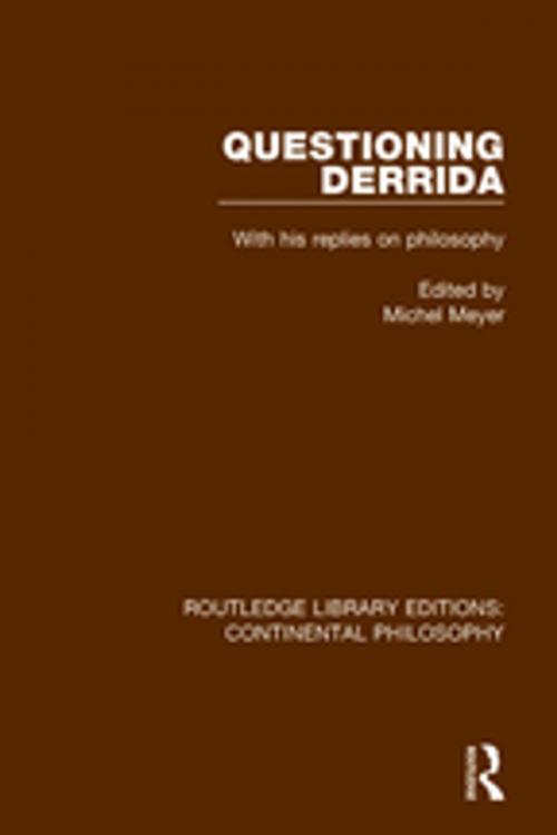 Cover of the book Questioning Derrida by , Taylor and Francis