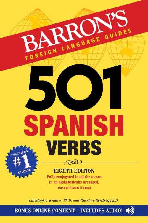 Cover of the book 501 Spanish Verbs by Christopher Kendris Ph.D., Theodore Kendris Ph.D., Barrons Educational Series