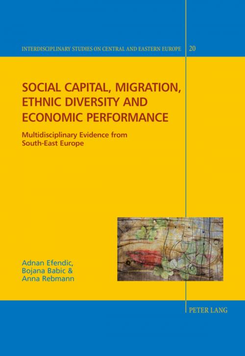 Cover of the book Social capital, migration, ethnic diversity and economic performance by Anna Rebmann, Bojana Babic, Adnan Efendic, Peter Lang