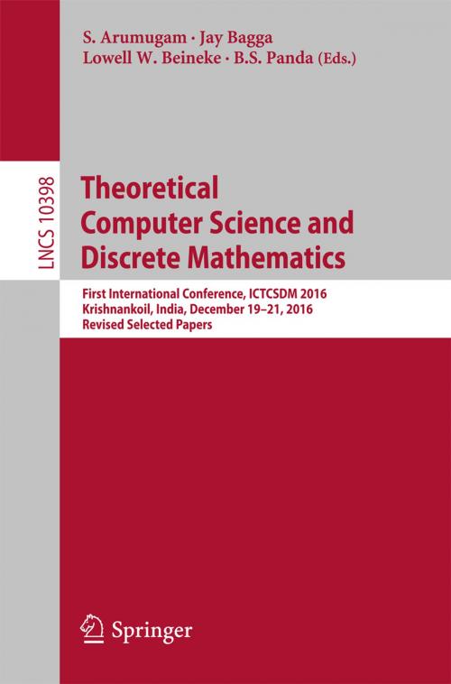 Cover of the book Theoretical Computer Science and Discrete Mathematics by , Springer International Publishing