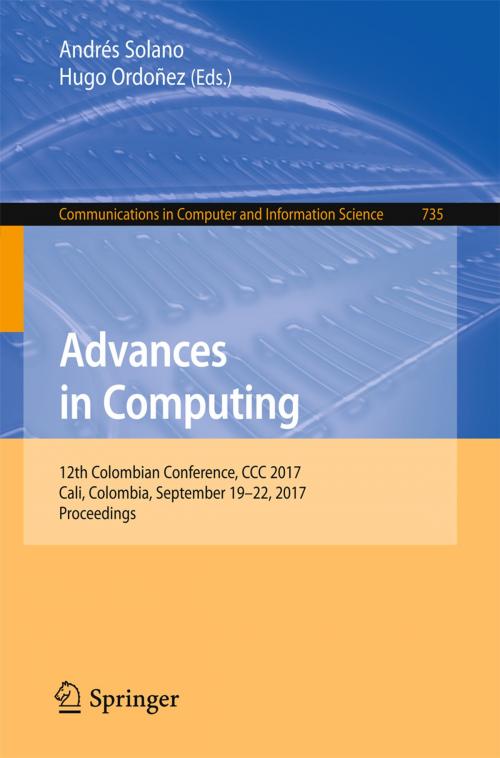 Cover of the book Advances in Computing by , Springer International Publishing