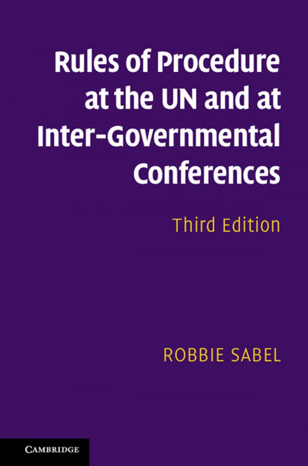 Big bigCover of Rules of Procedure at the UN and at Inter-Governmental Conferences