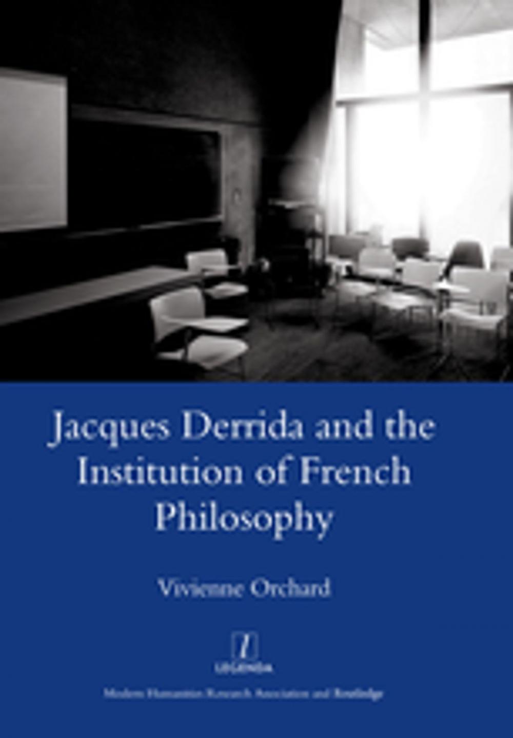 Big bigCover of Jacques Derrida and the Institution of French Philosophy