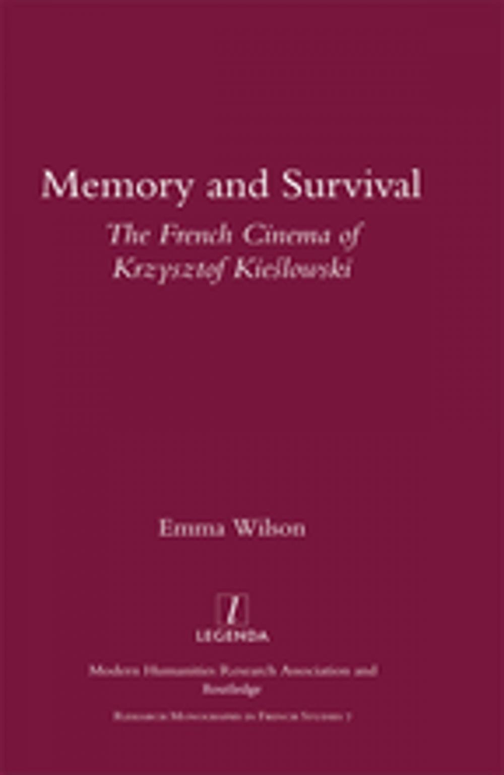 Big bigCover of Memory and Survival the French Cinema of Krzysztof Kieslowski