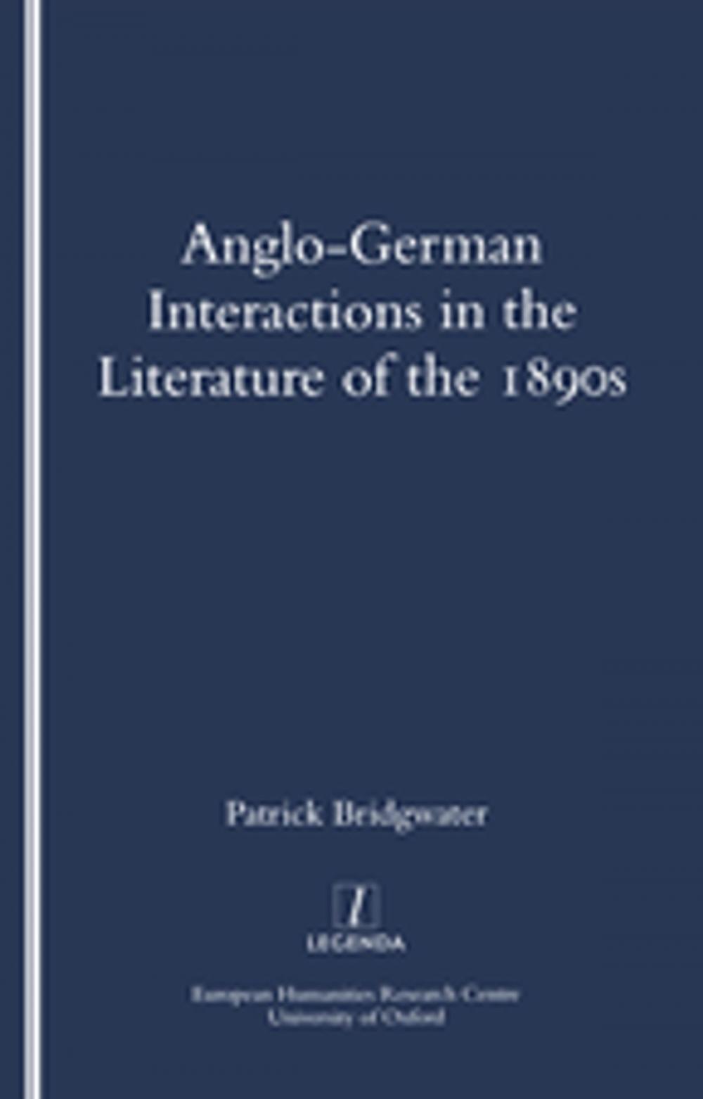 Big bigCover of Anglo-German Interactions in the Literature of the 1890s