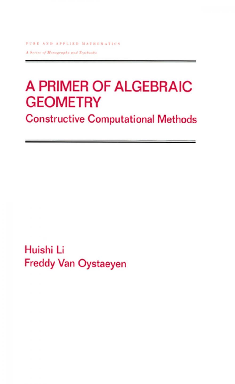 Big bigCover of A Primer of Algebraic Geometry