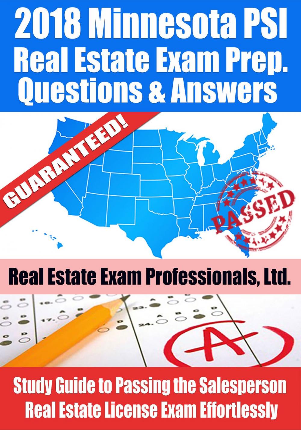 Big bigCover of 2018 Minnesota PSI Real Estate Exam Prep Questions and Answers: Study Guide to Passing the Salesperson Real Estate License Exam Effortlessly