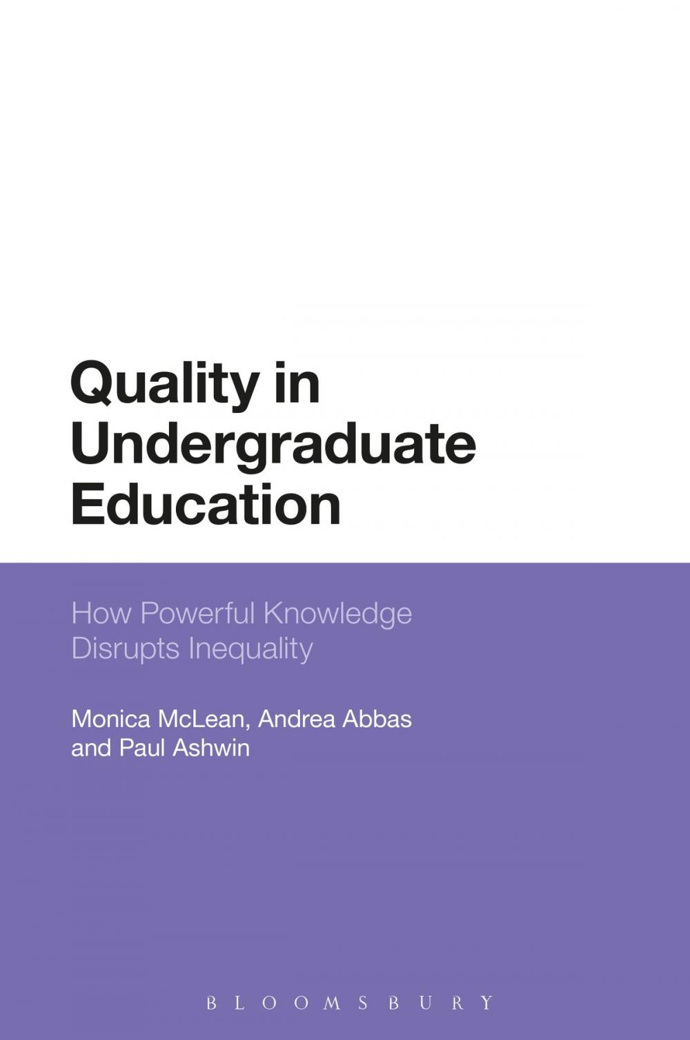 Big bigCover of Quality in Undergraduate Education