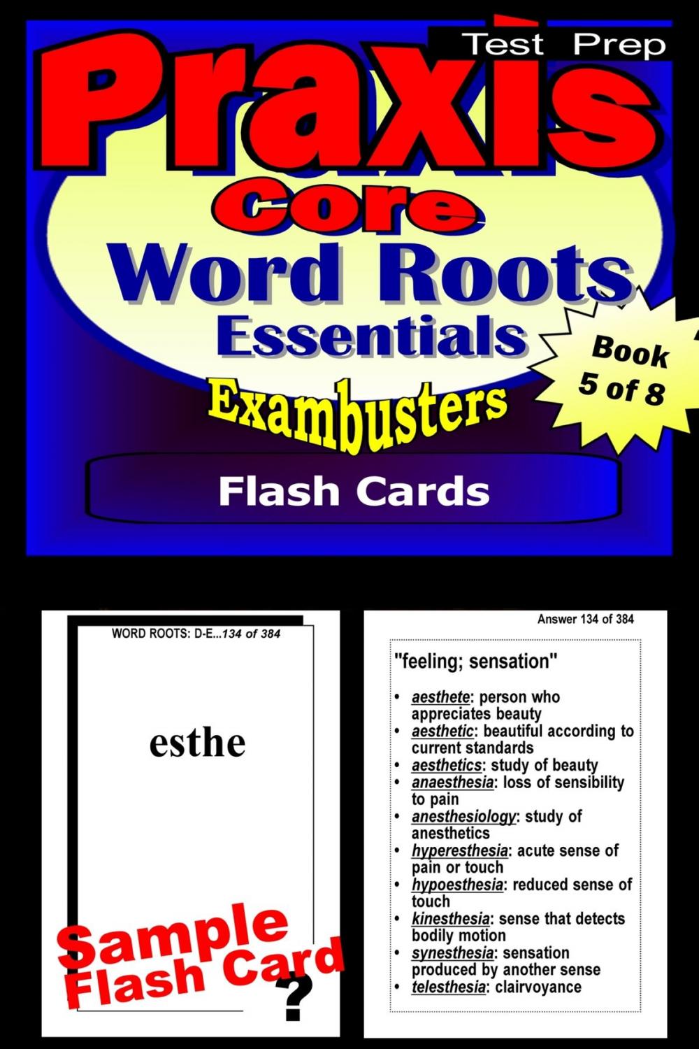 Big bigCover of PRAXIS Core Test Prep Word Roots Review--Exambusters Flash Cards--Workbook 5 of 8