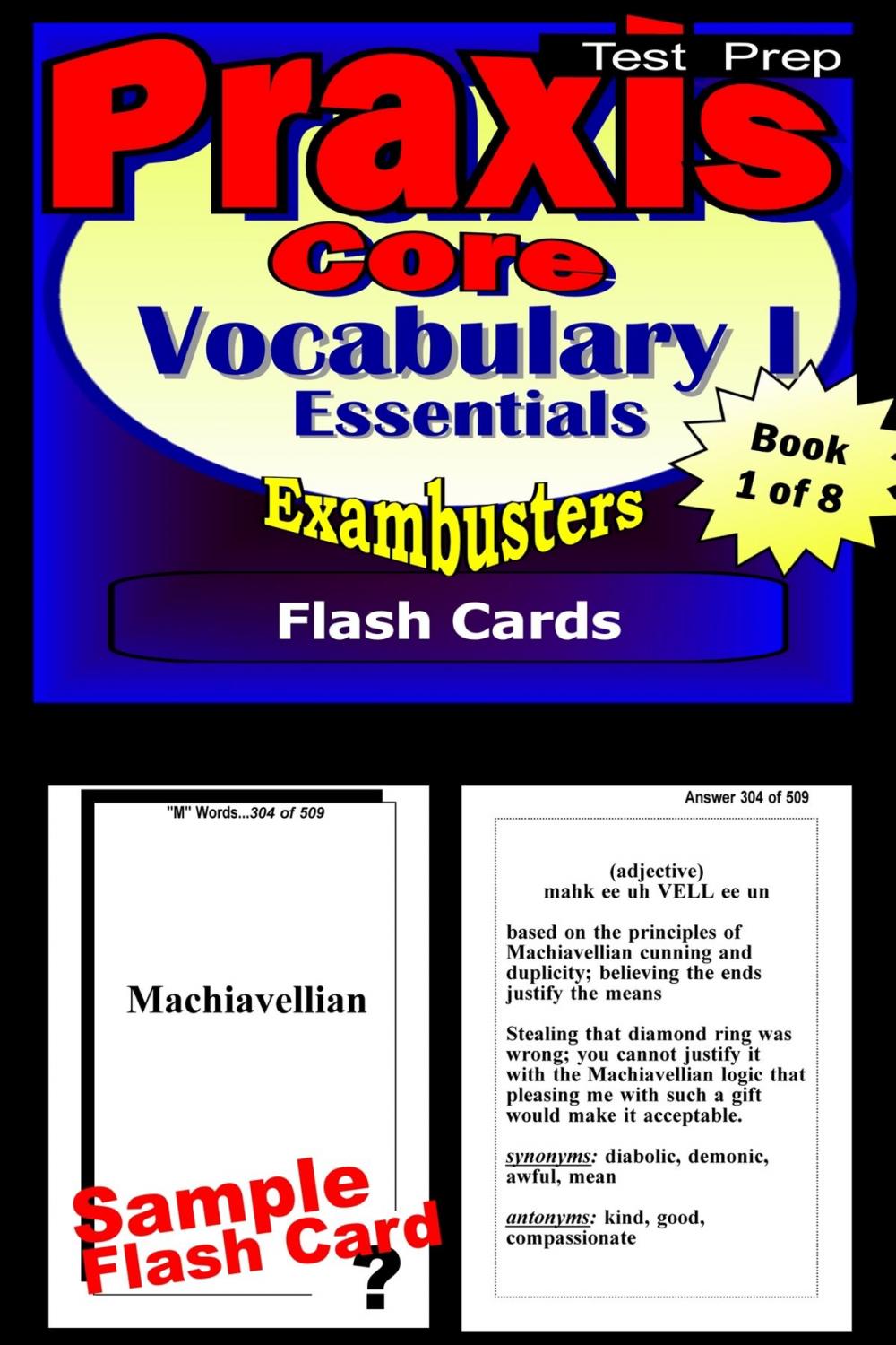 Big bigCover of PRAXIS Core Test Prep Essential Vocabulary 1 Review--Exambusters Flash Cards--Workbook 1 of 8