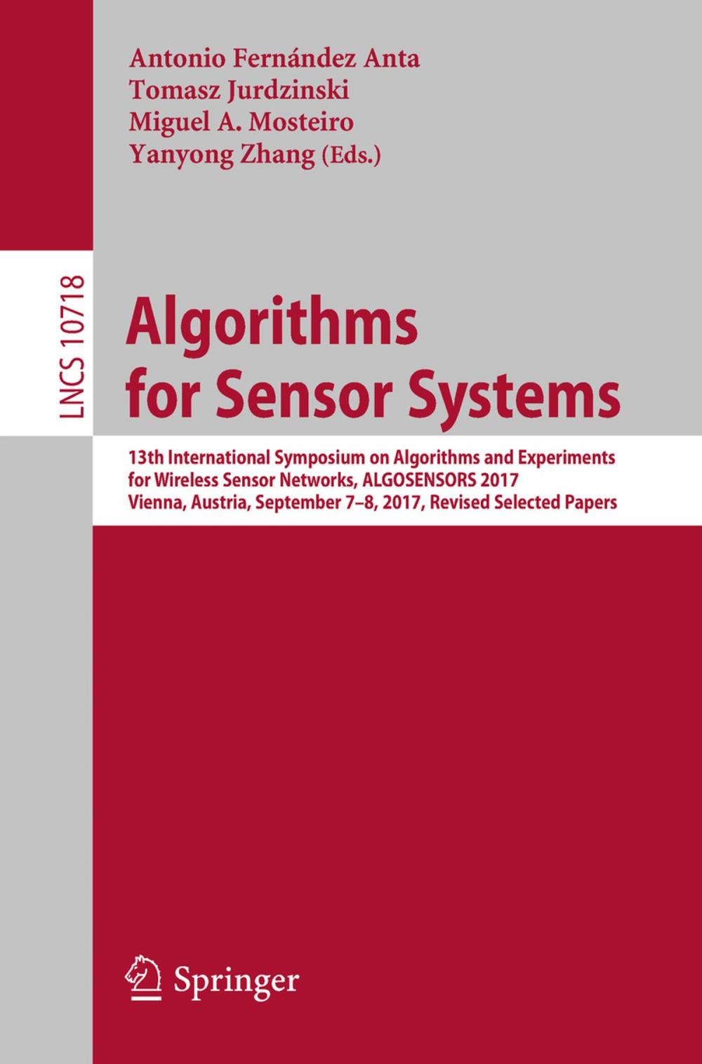 Big bigCover of Algorithms for Sensor Systems