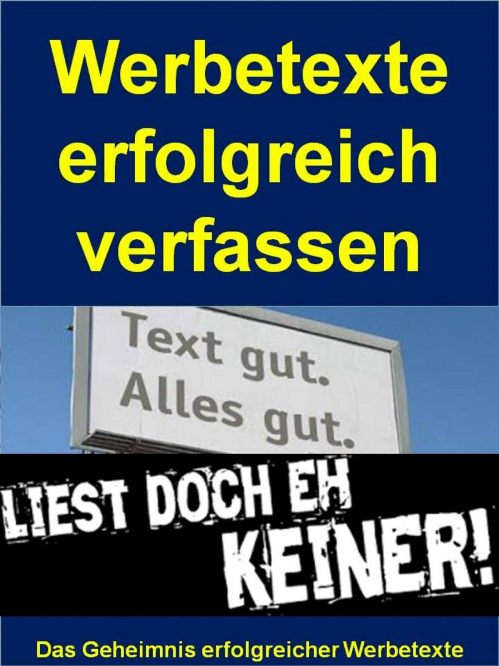 Big bigCover of Werbetexte erfolgreich verfassen