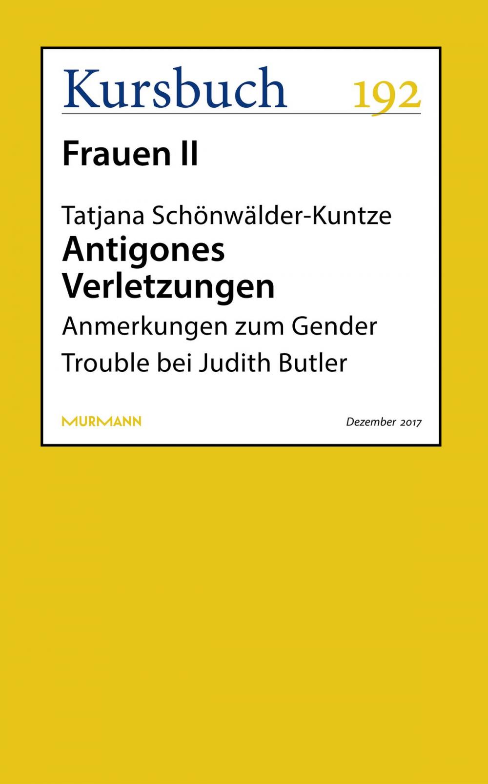 Big bigCover of Antigones Verletzungen