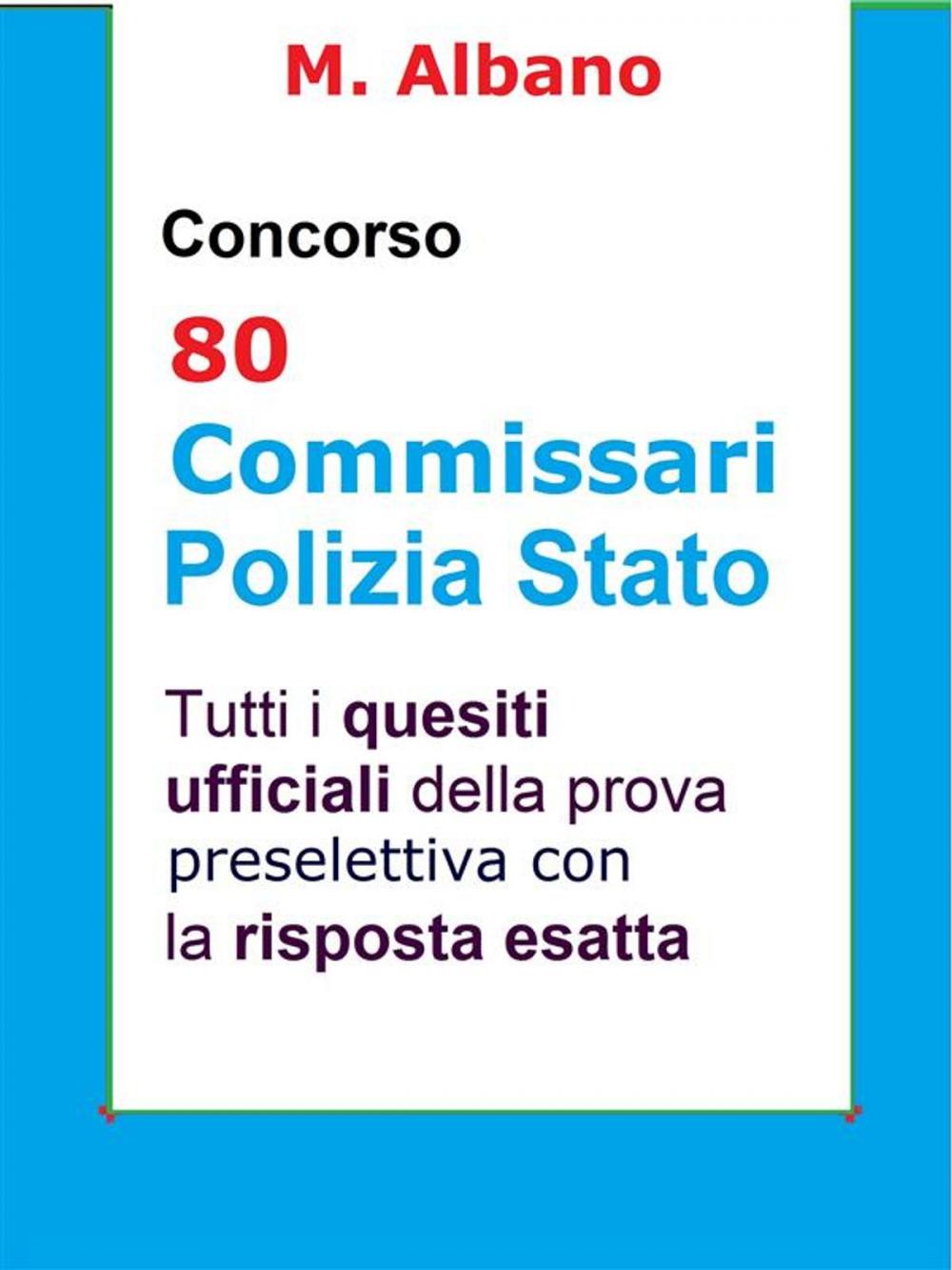 Big bigCover of Concorso 80 Commissari Polizia di Stato