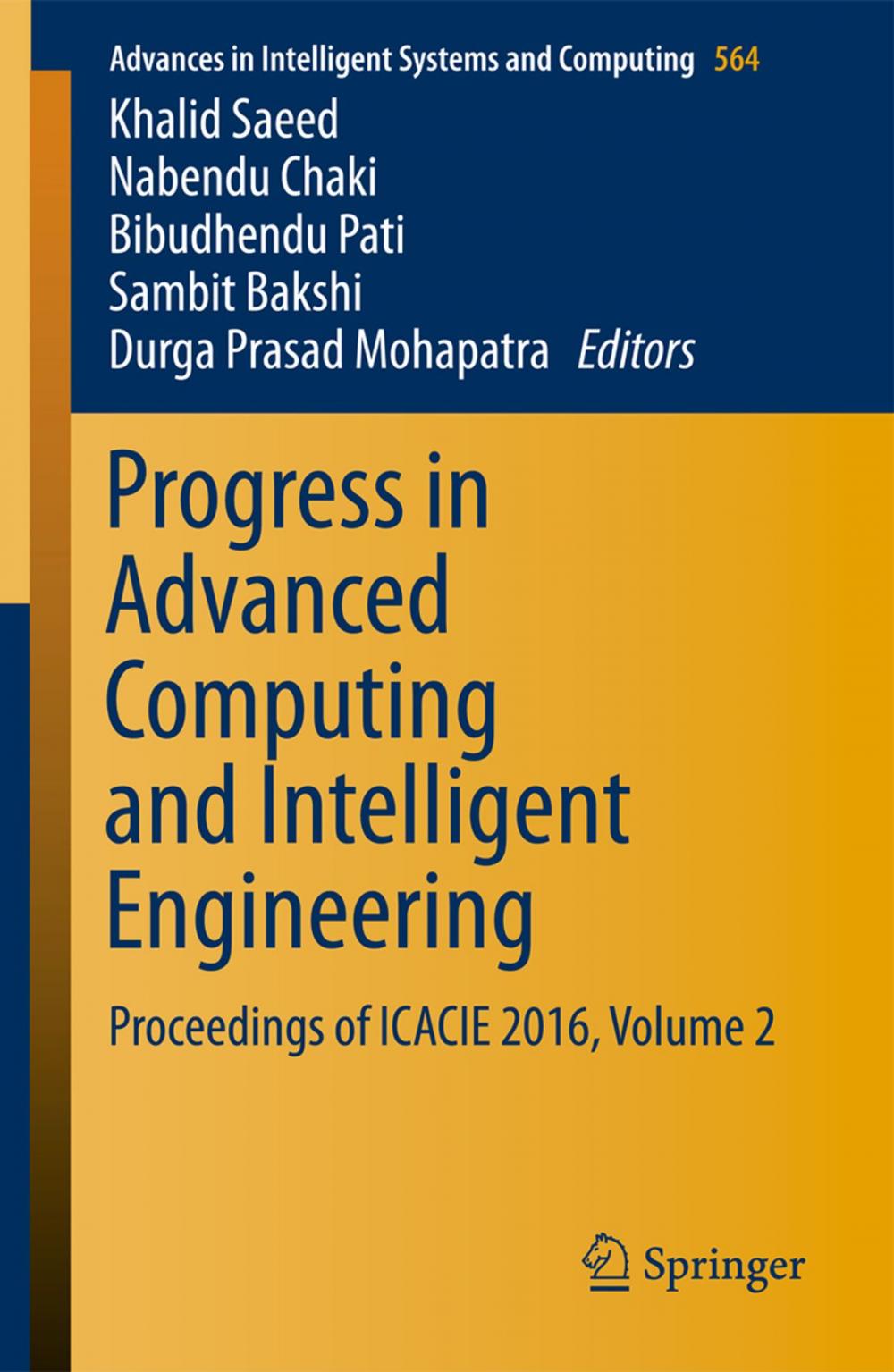 Big bigCover of Progress in Advanced Computing and Intelligent Engineering