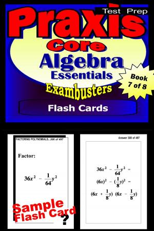 Book cover of PRAXIS Core Test Prep Algebra Review--Exambusters Flash Cards--Workbook 7 of 8