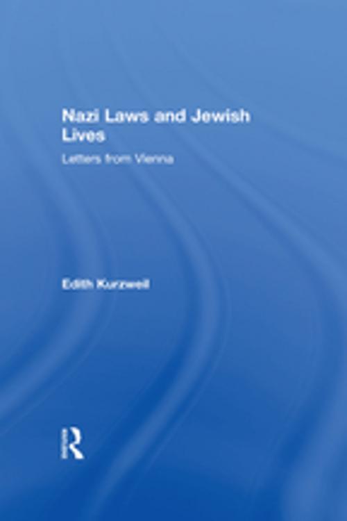 Cover of the book Nazi Laws and Jewish Lives by Edith Kurzweil, Taylor and Francis