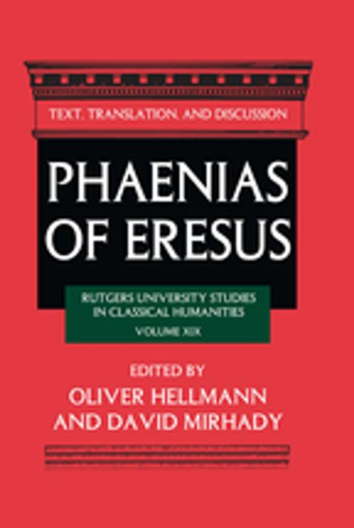 Cover of the book Phaenias of Eresus by , Taylor and Francis