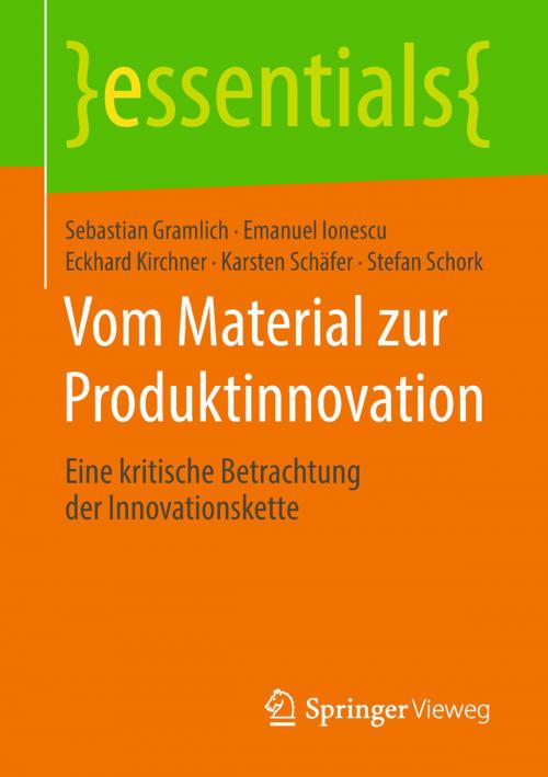 Cover of the book Vom Material zur Produktinnovation by Sebastian Gramlich, Emanuel Ionescu, Eckhard Kirchner, Karsten Schäfer, Stefan Schork, Springer Fachmedien Wiesbaden