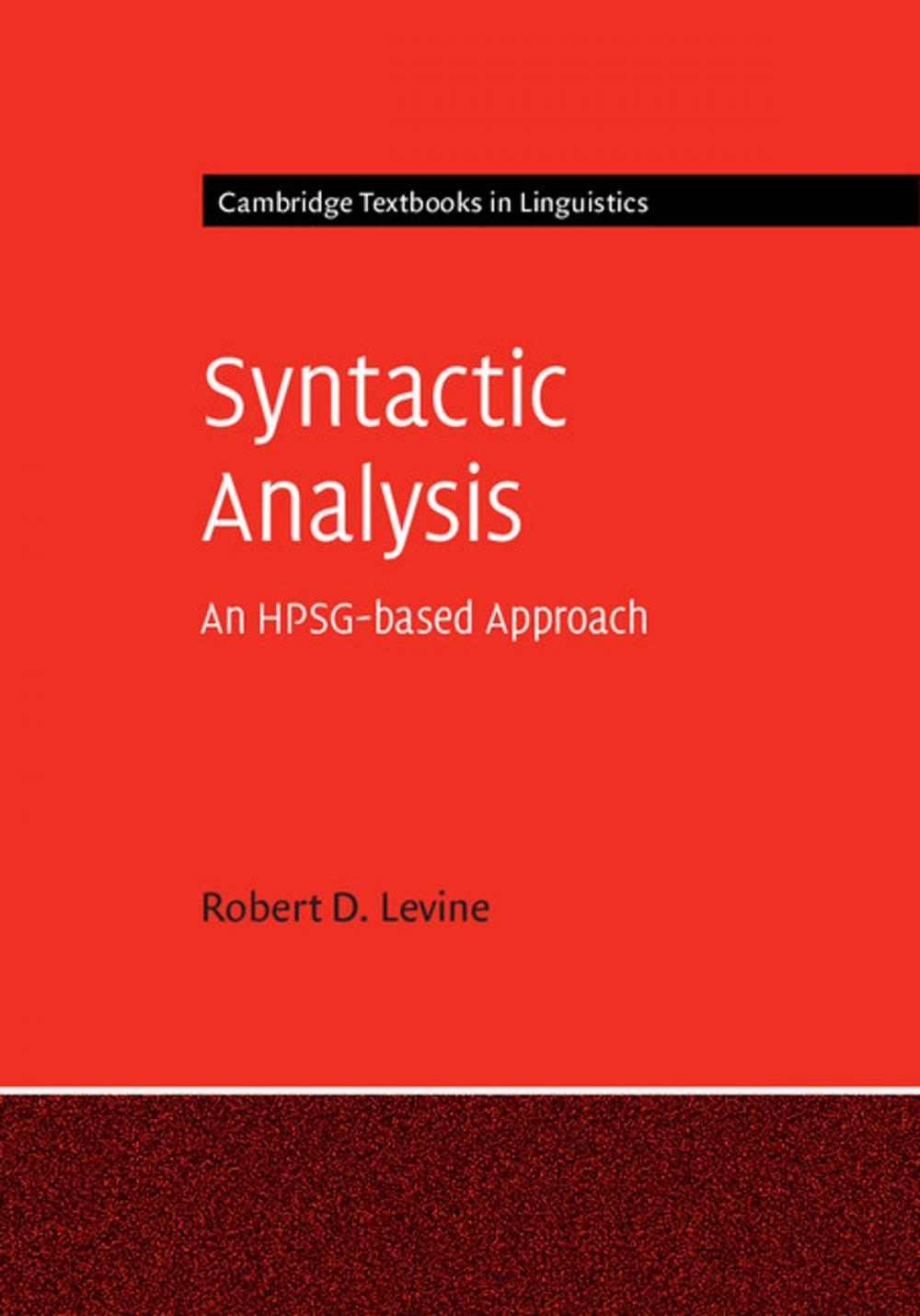 Big bigCover of Syntactic Analysis