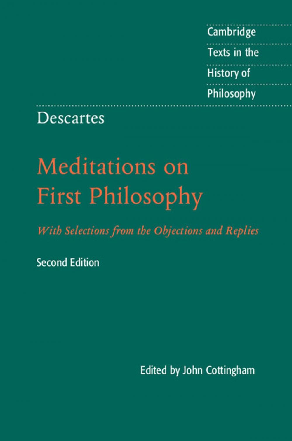 Big bigCover of Descartes: Meditations on First Philosophy