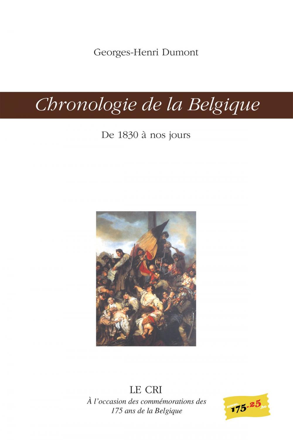 Big bigCover of Chronologie de la Belgique