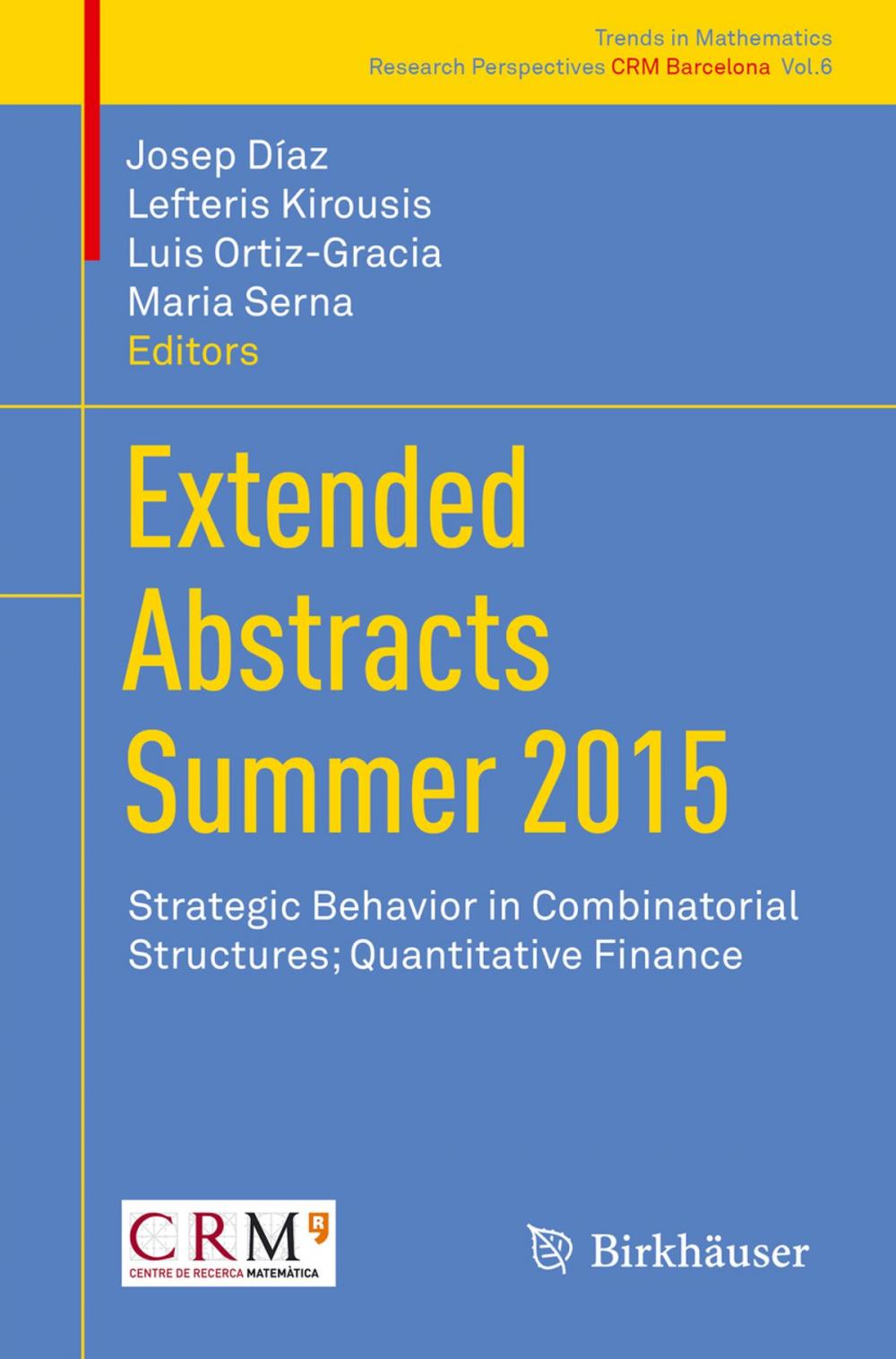 Big bigCover of Extended Abstracts Summer 2015