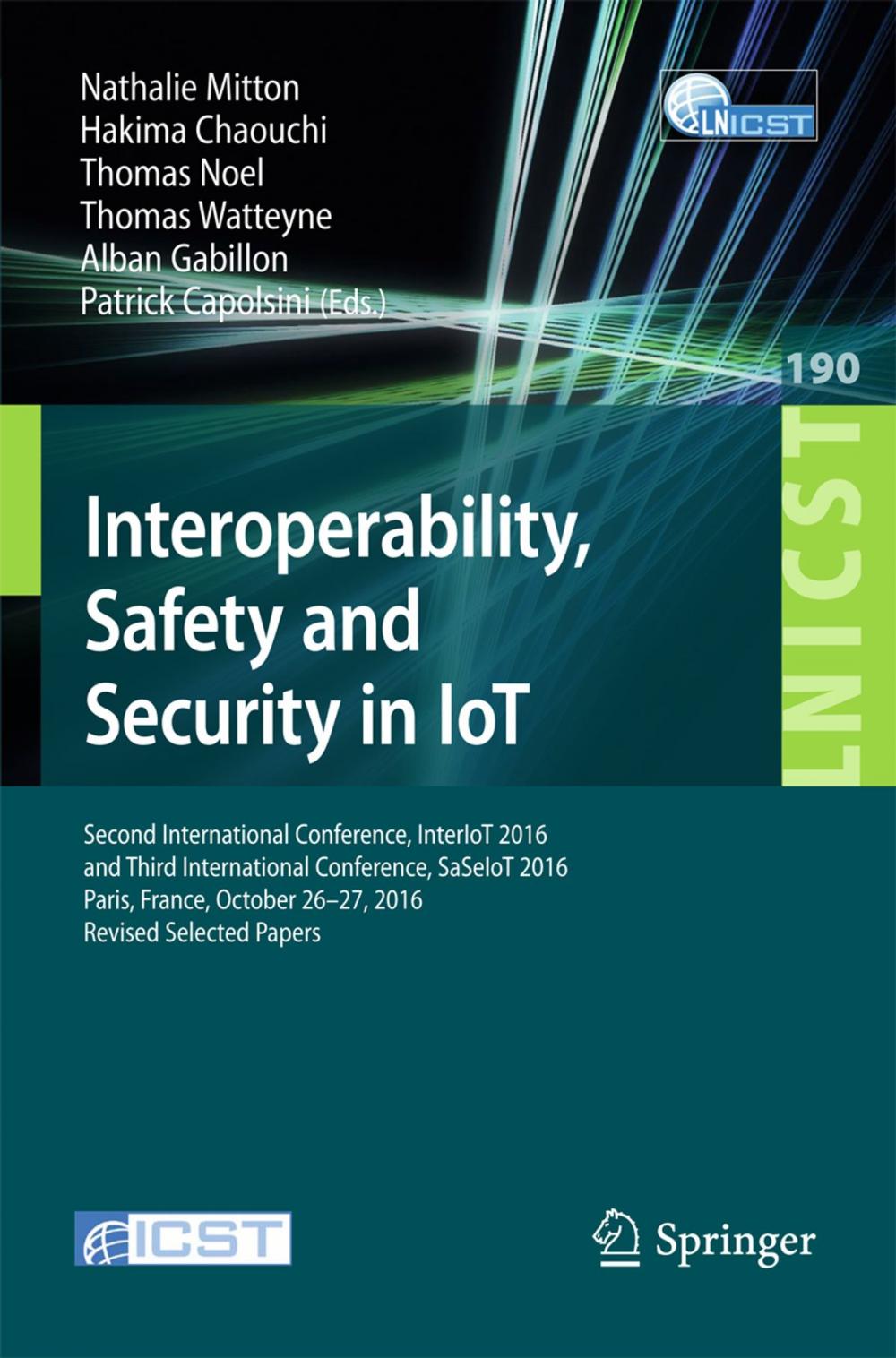 Big bigCover of Interoperability, Safety and Security in IoT