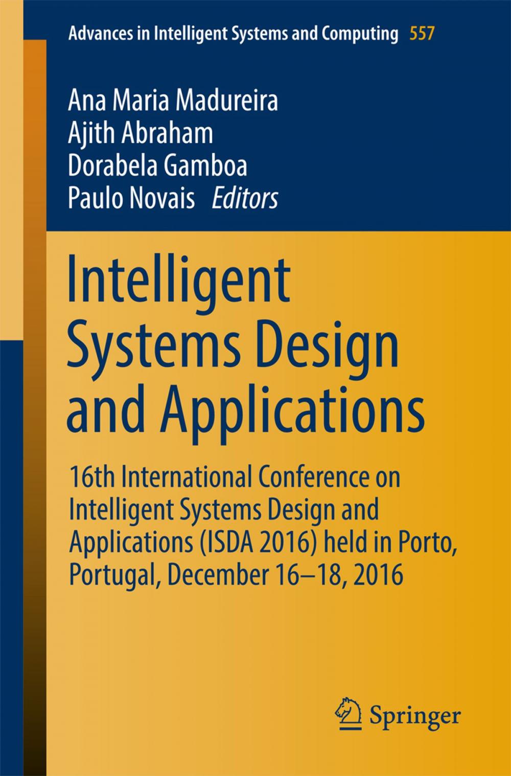 Big bigCover of Intelligent Systems Design and Applications